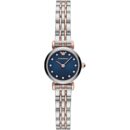 Emporio Armani Ladies Automatic T-Bar Gianni Two-Tone Blue Watch - AR11222